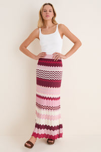 La Vie En Rose Stripe Sylvie Skirt
