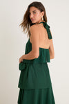 Verdant Green Crepe Claudette Top