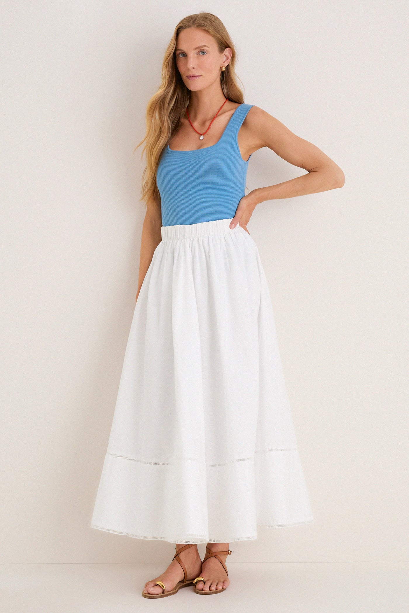 Allure Blue Sara Rib Knit Tank