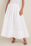 White Cotton Poplin Nicole Circle Skirt