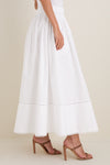 White Cotton Poplin Nicole Circle Skirt