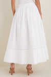 White Cotton Poplin Nicole Circle Skirt