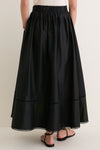 Black Cotton Poplin Nicole Circle Skirt