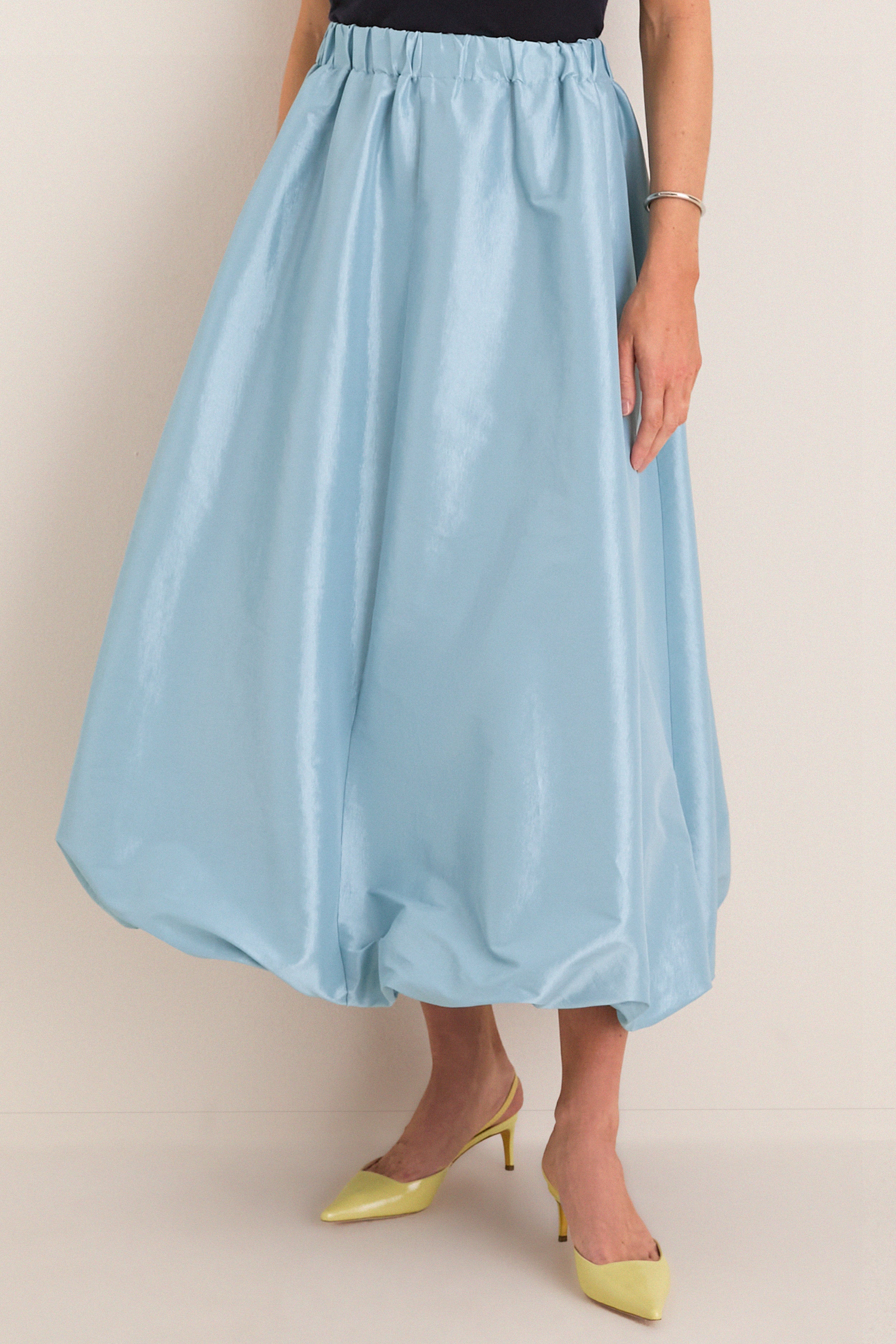 スカート Bubble Taffeta Culottes Sky Blue Taffeta Cynthia Bubble Skirt | Tuckernuck