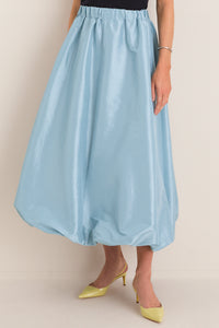 Sky Blue Taffeta Cynthia Bubble Skirt