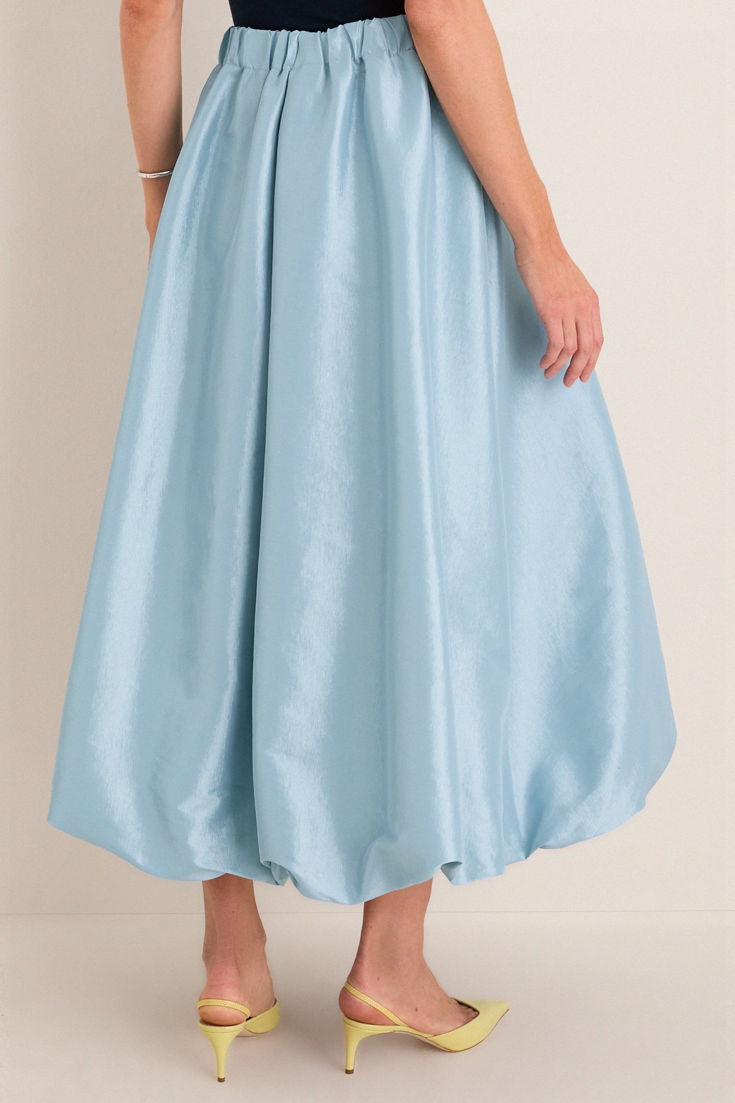 Sky Blue Taffeta Cynthia Bubble Skirt