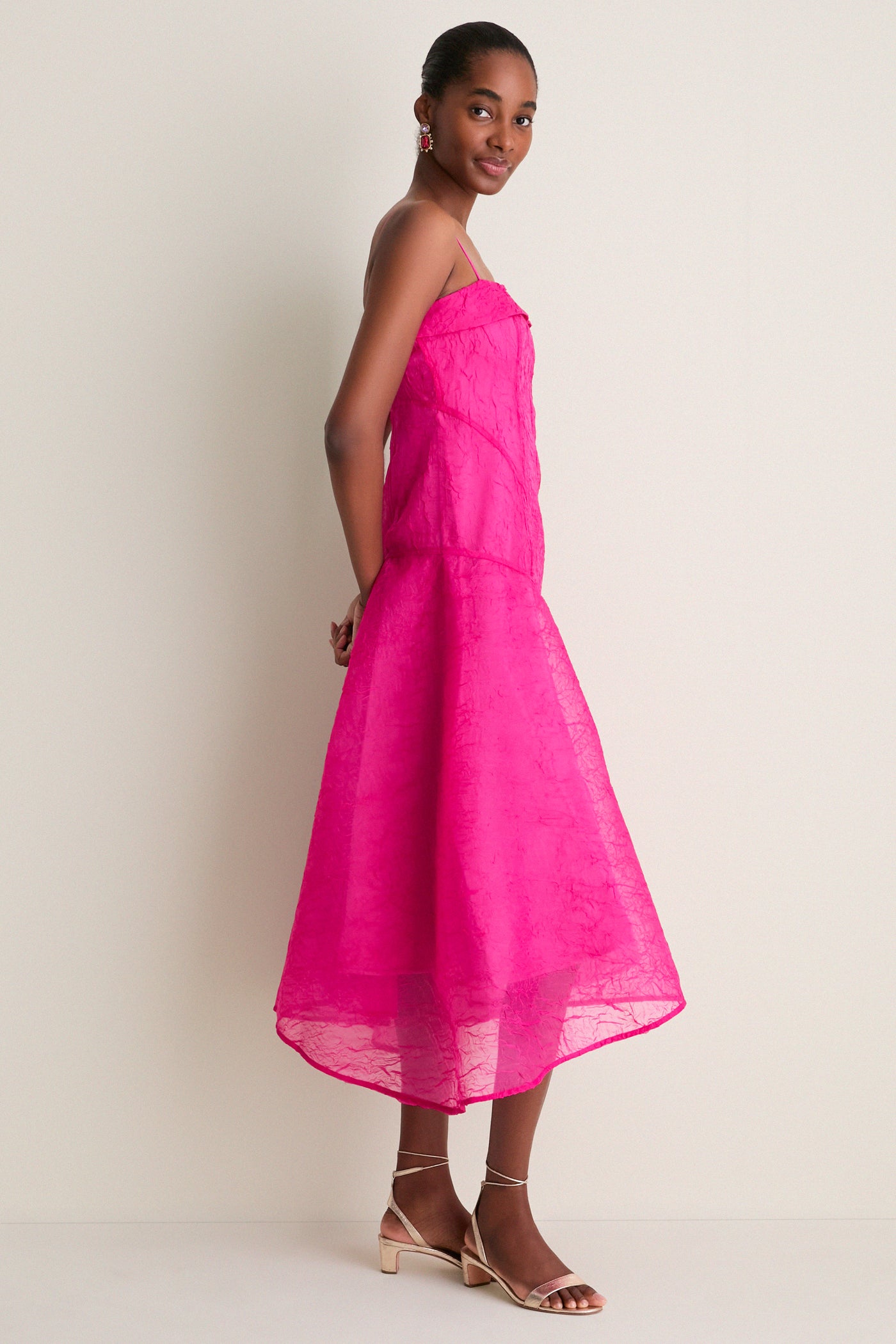 GANNI Dress in Pink Shibori Organza - Size 10/12 GANNI Dress in Pink Shibori Organza - Size 10/12