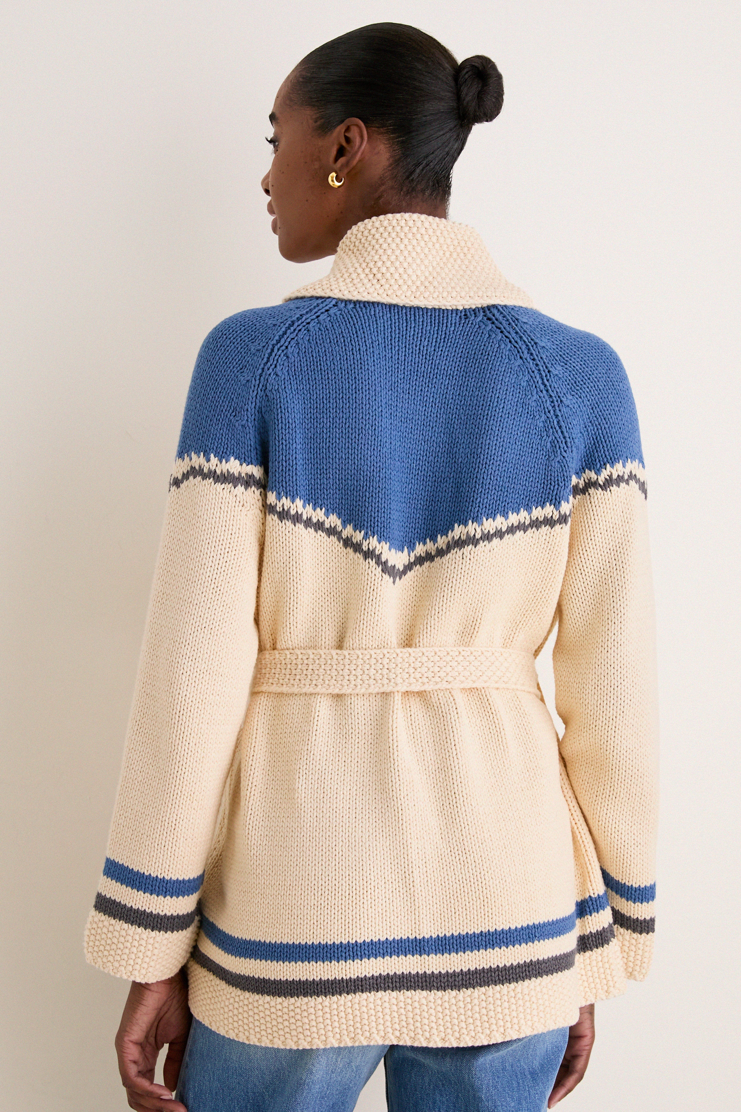 THE GREAT. x Stetson Robin Blue Western Riding Cardigan