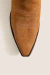 THE GREAT. x Stetson Tan Floral Suede Cowboy Boot