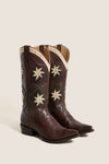 THE GREAT. x Stetson Brown Floral Cowboy Boot