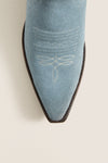 THE GREAT. x Stetson Washed Indigo Floral Cowboy Boot