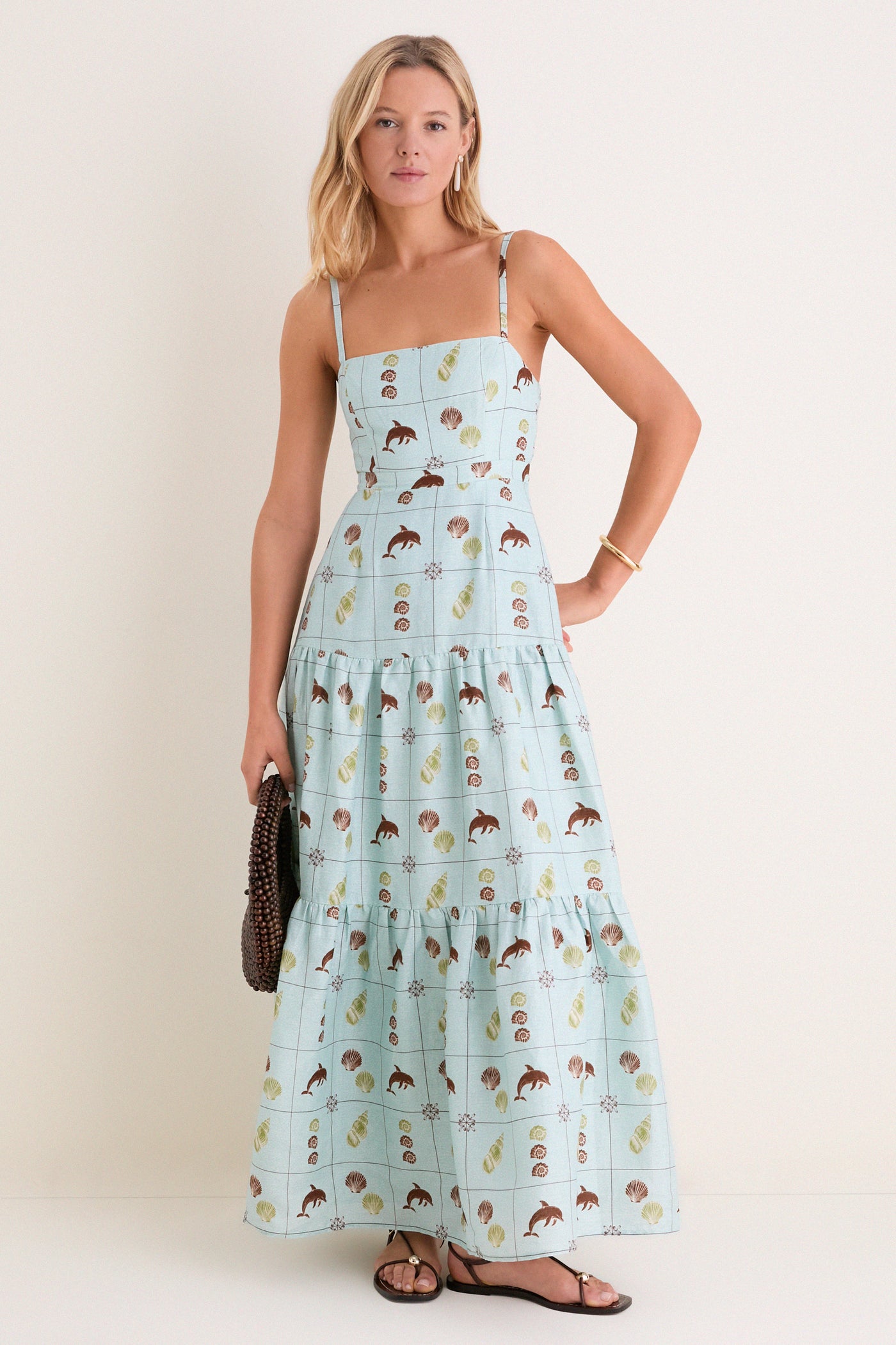 Seashell Tile Celine Maxi Dress