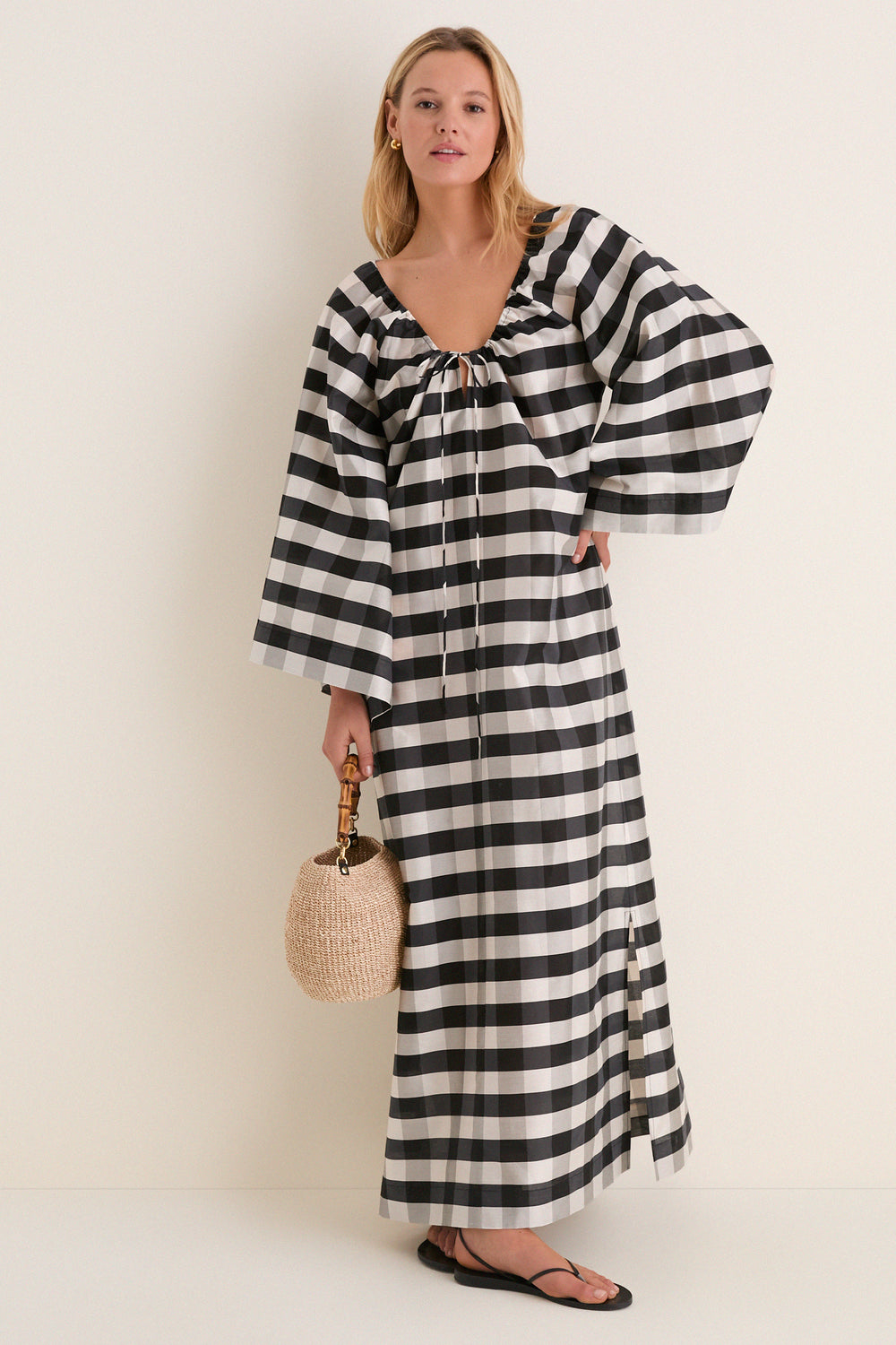 Tuckernuck Midnight Check Claudine Dress Midnight Check / S