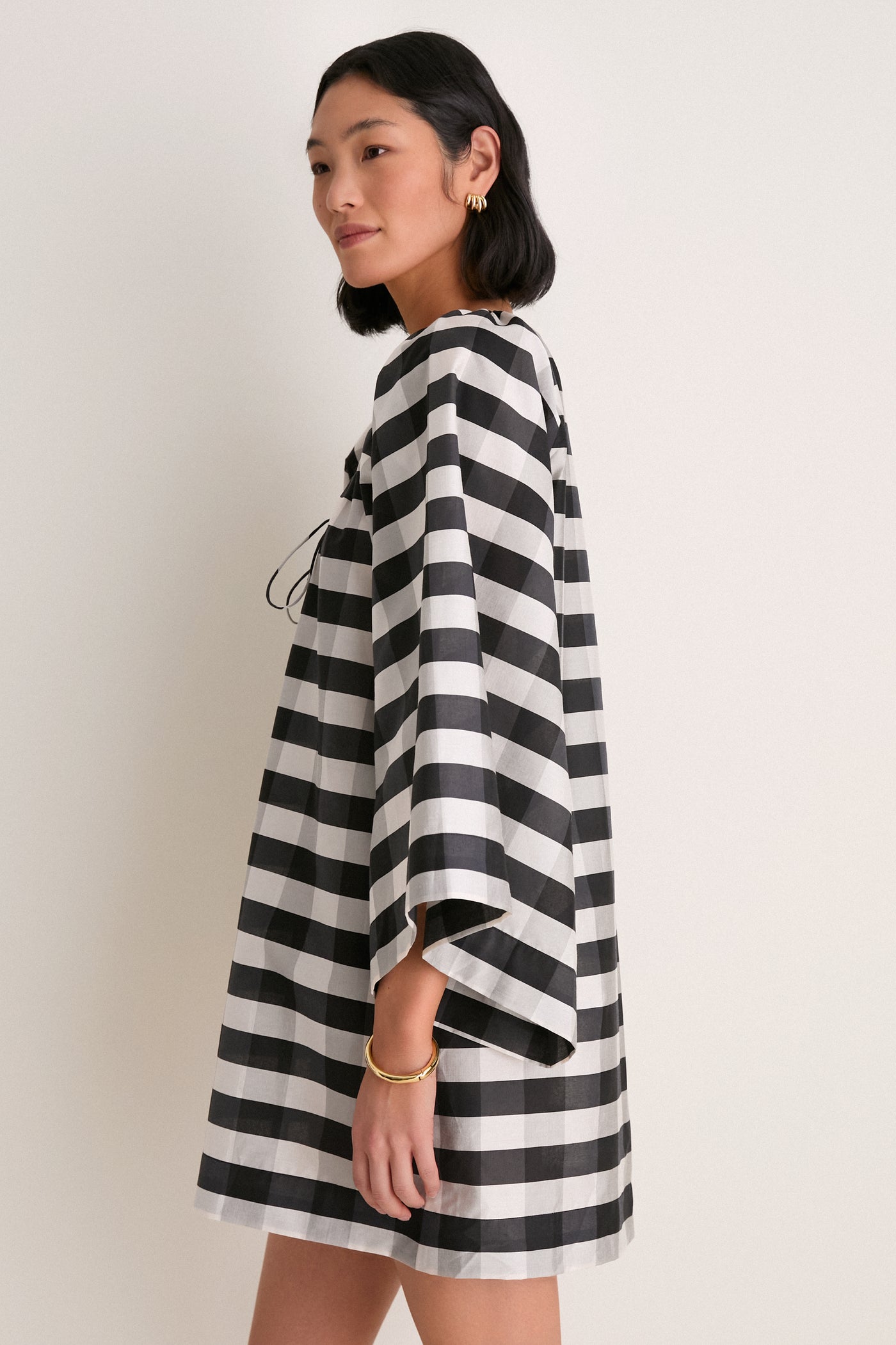 Tuckernuck Midnight Check Claudine Mini Dress Midnight Check / XS Tuckernuck Midnight Check Claudine Mini Dress Midnight Check / XS