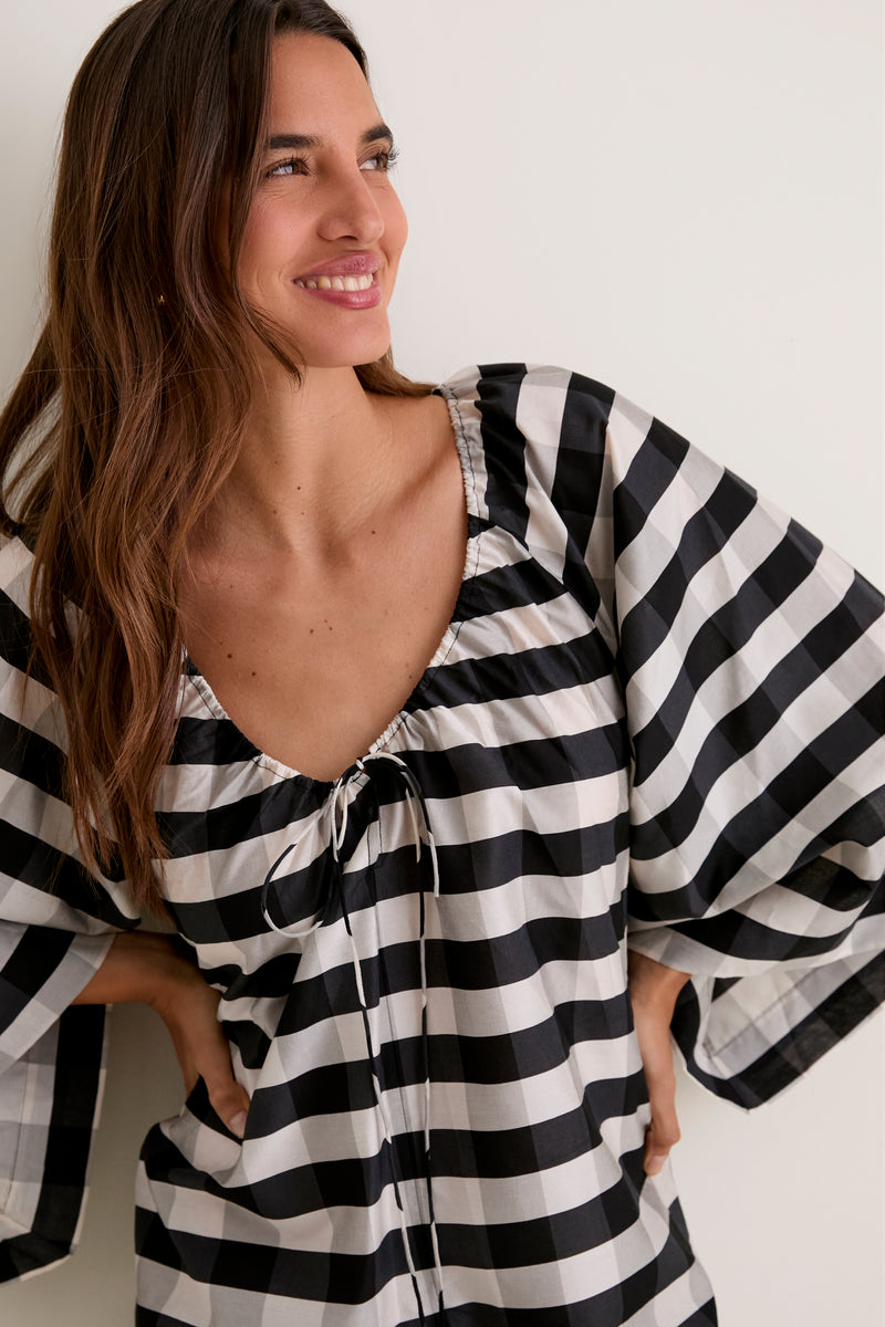 Midnight Check Claudine Mini Caftan