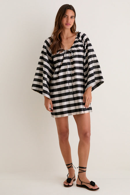 Midnight Check Claudine Mini Caftan