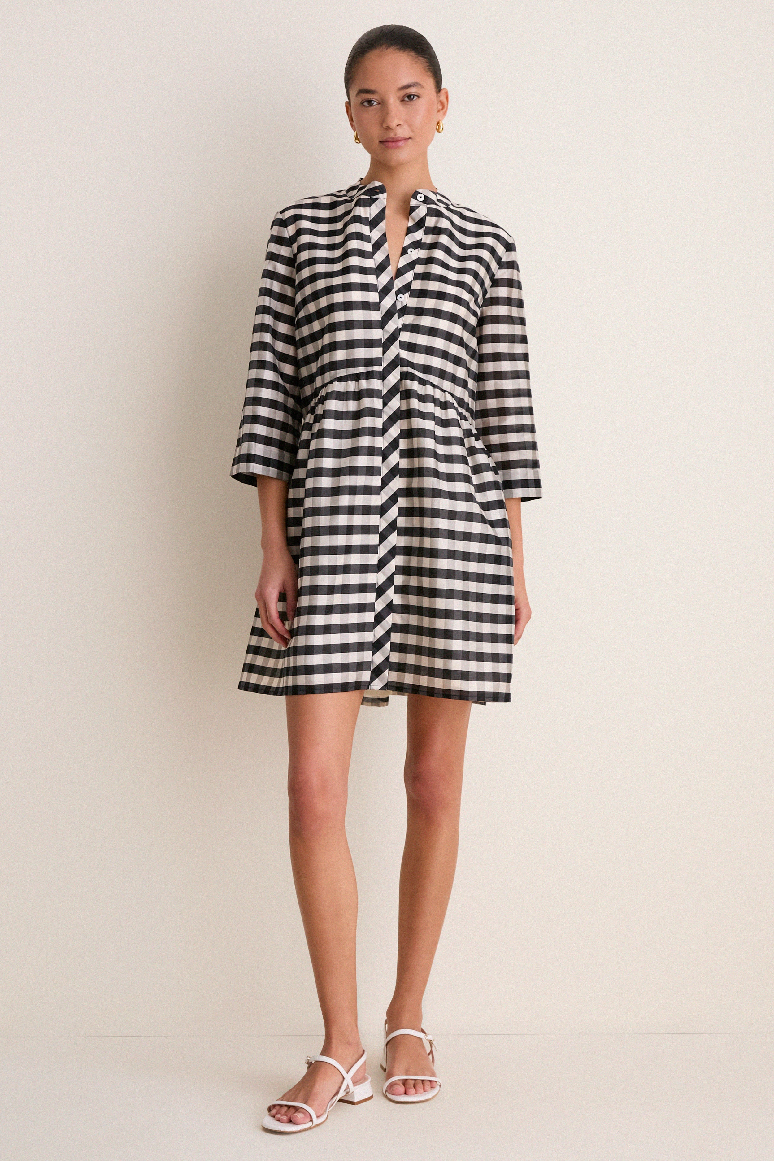 Midnight Check Royal Shirt Dress | Tuckernuck