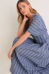Navy Stripe Darren Dress