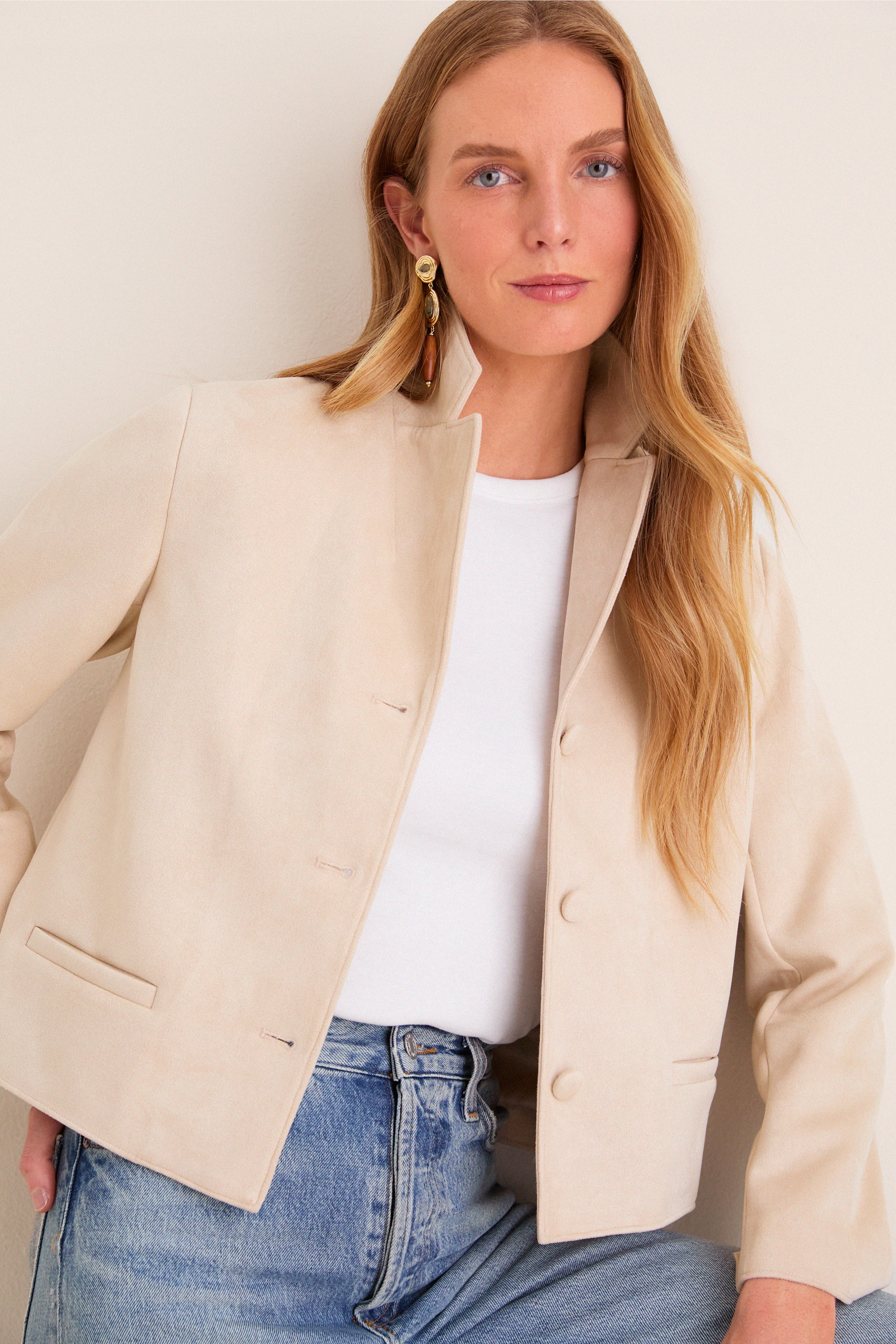 Sand Suede Zaria Jacket | Tuckernuck