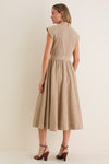 Mocha Gingham Dame Dress
