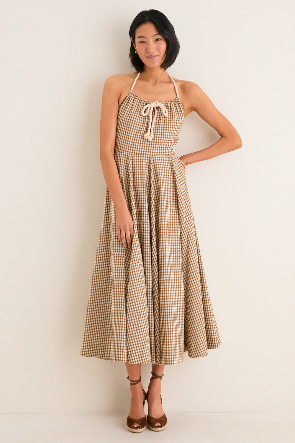 Tuckernuck Mocha Gingham Sierra Dress Mocha Gingham / XXL