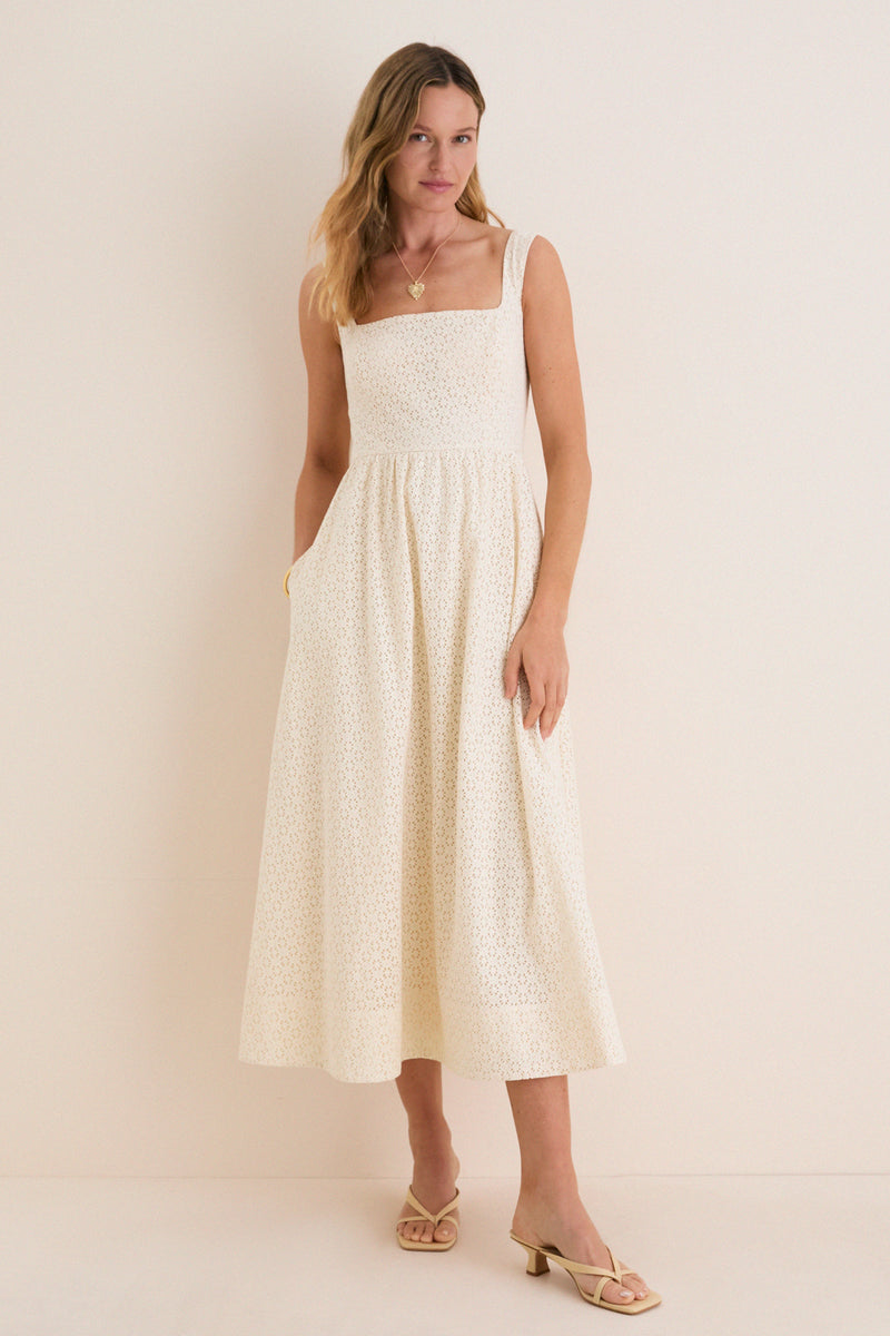 Porcelain Eyelet Esme Dress