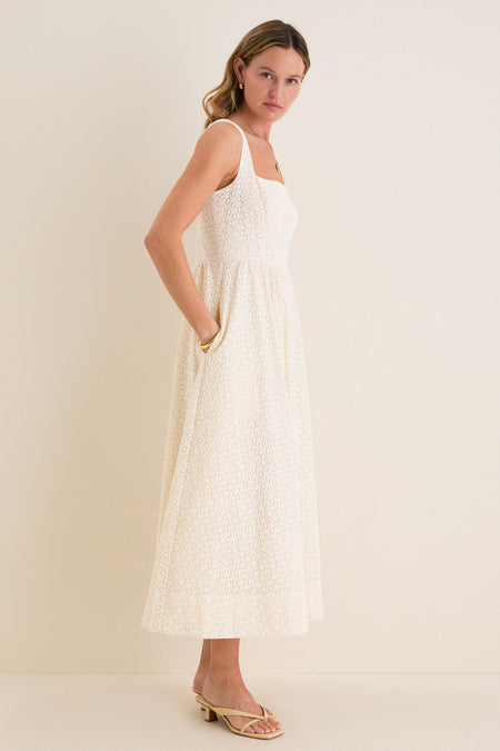 Porcelain Eyelet Esme Dress