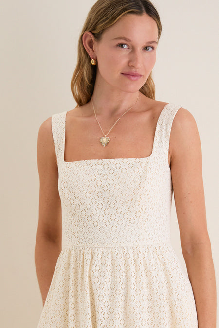 Porcelain Eyelet Esme Dress