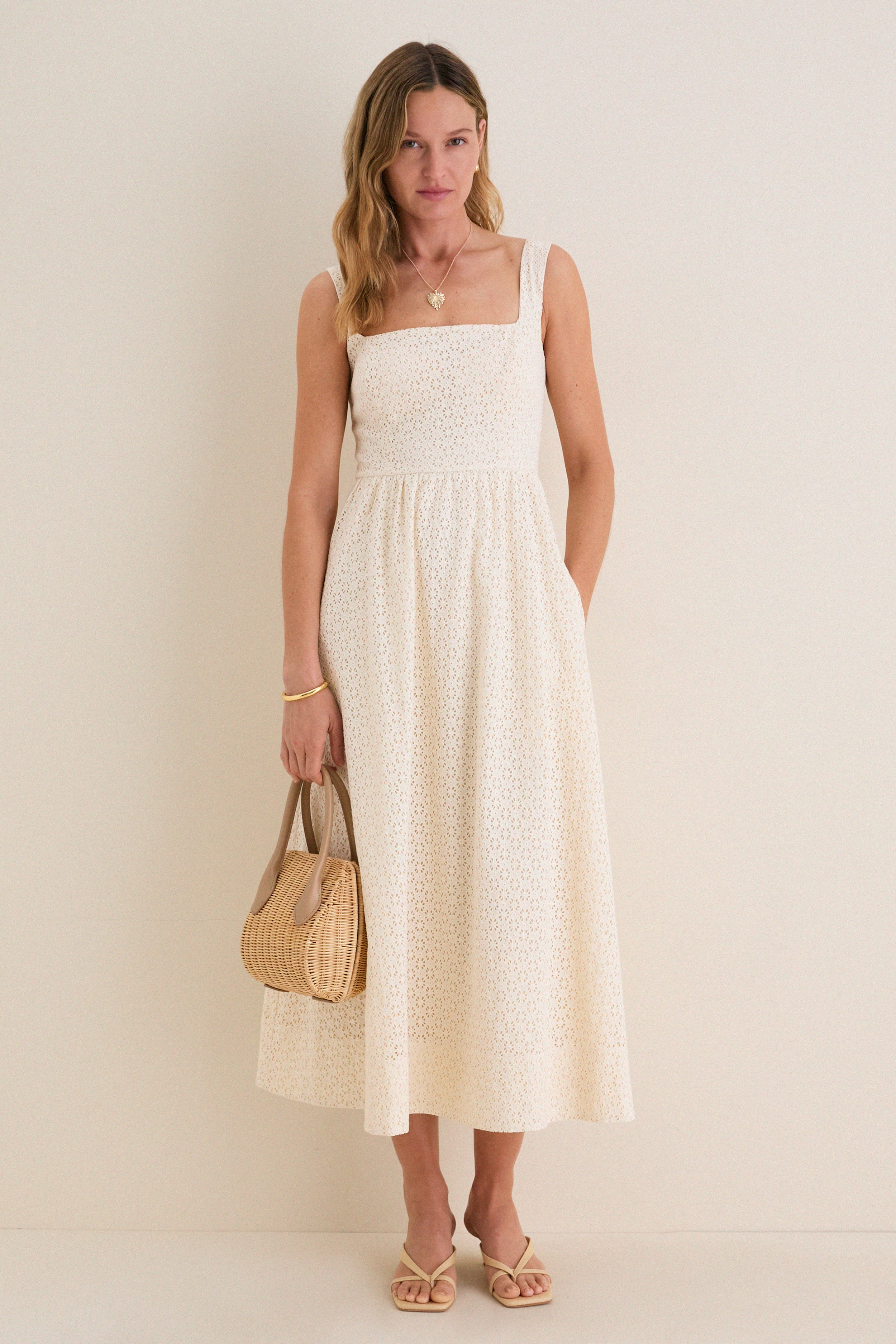 Porcelain Eyelet Esme Dress