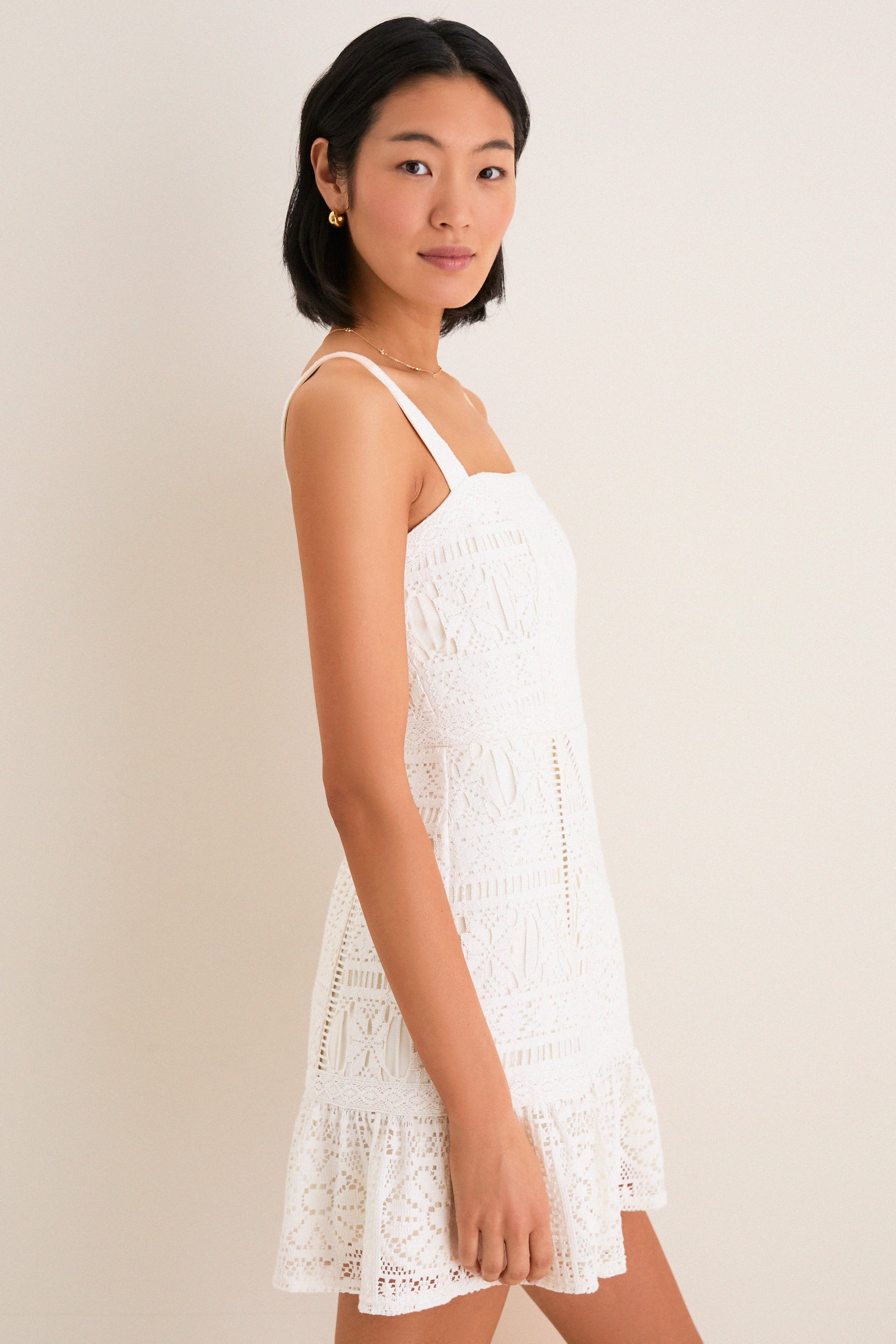 Porcelain Lace Perrine Dress
