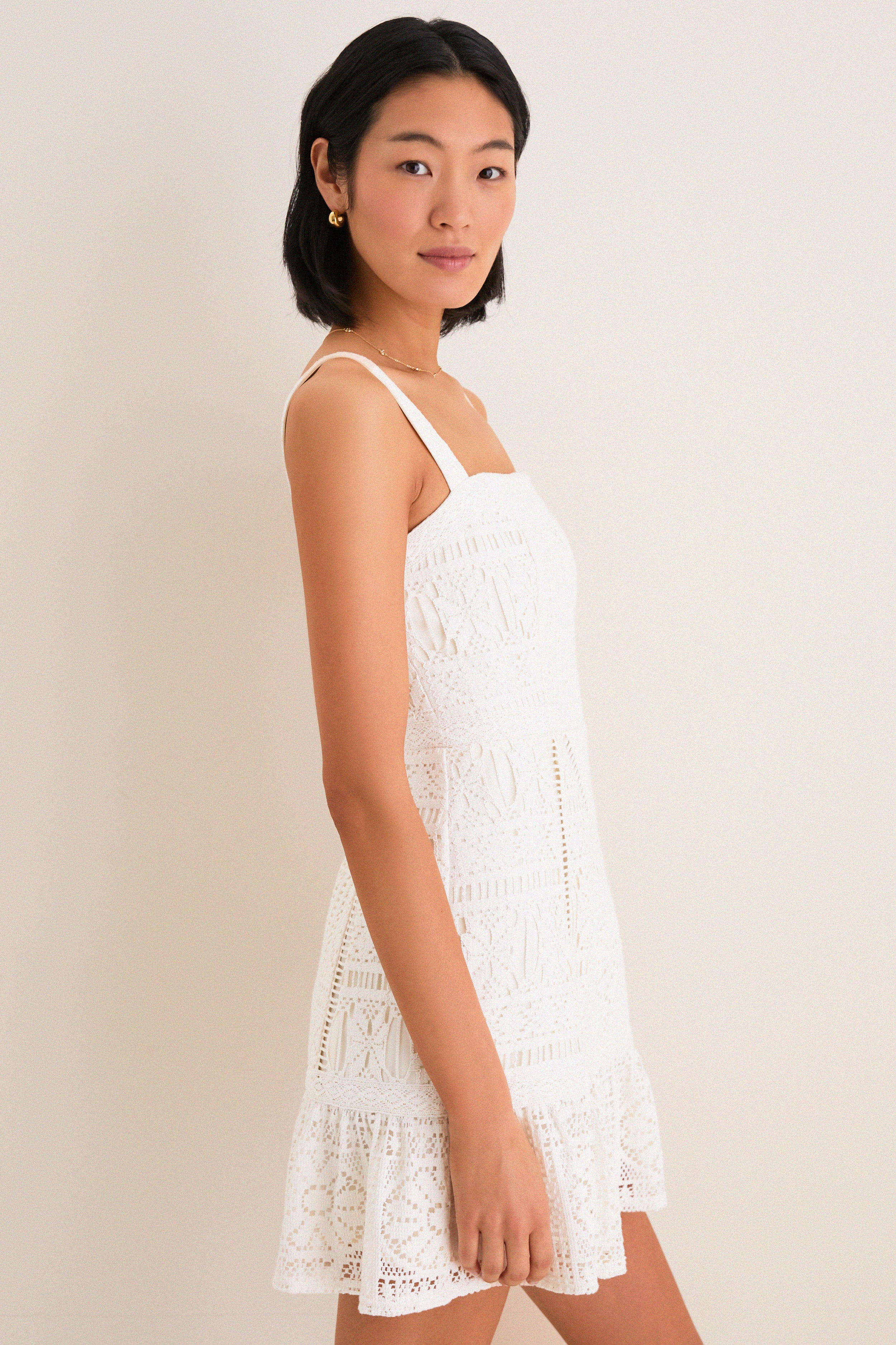 Porcelain Lace Perrine Dress