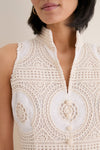 Meringue Medallion Crochet Leighton Mini Dress