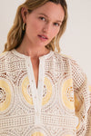 Sunshine Medallion Crochet Arles Mini Dress