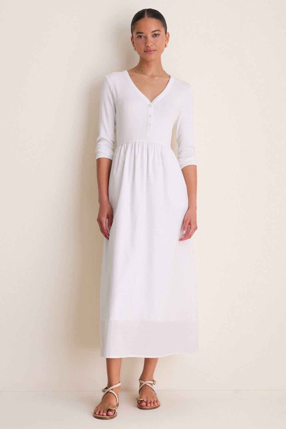 White Mixed Media Lizzie Dress Tuckernuck White / S White Mixed Media Lizzie Dress Tuckernuck White / S