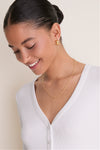 White Mixed Media Lizzie Dress