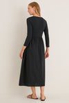 Black Mixed Media Lizzie Dress