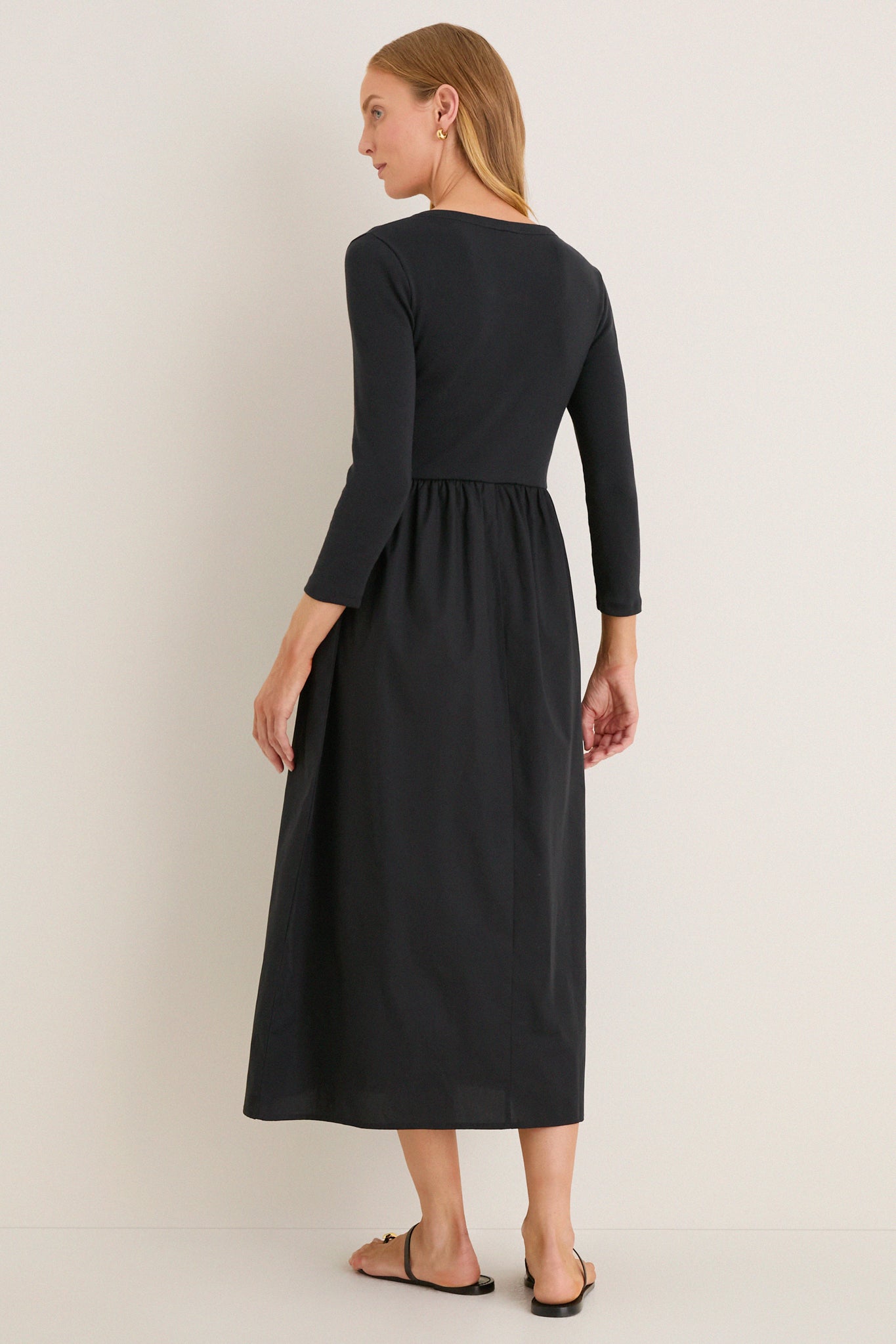 Black Mixed Media Lizzie Dress