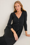 Black Mixed Media Lizzie Dress