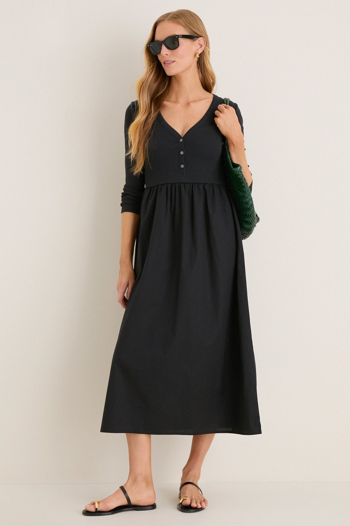 Black Mixed Media Lizzie Dress
