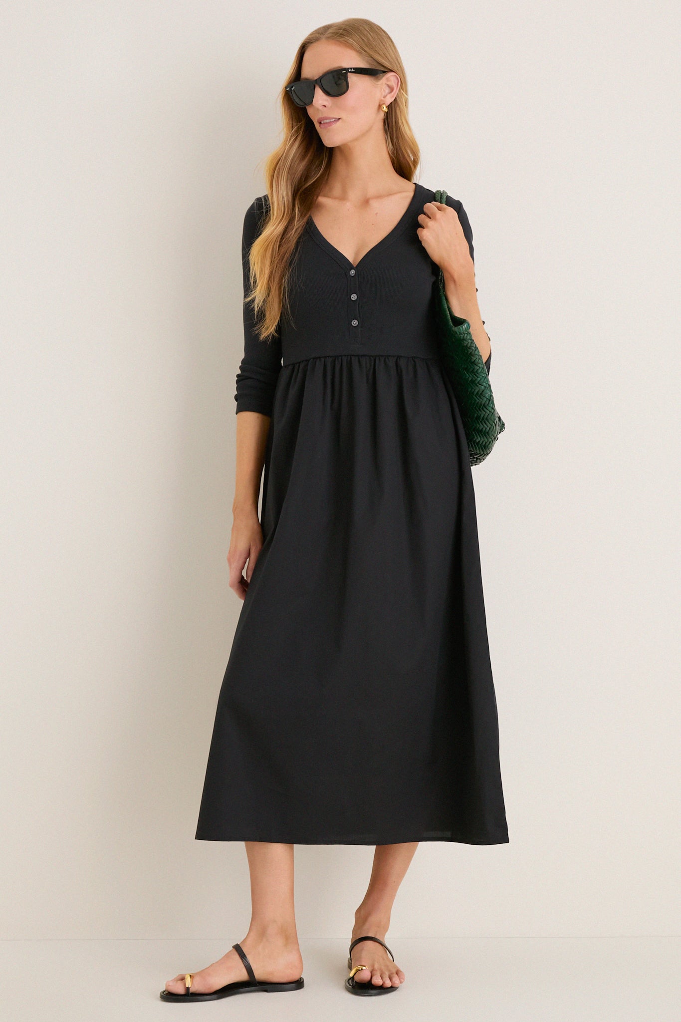 Black Mixed Media Lizzie Dress