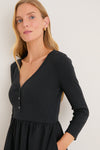 Black Mixed Media Lizzie Dress