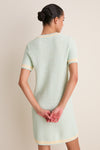 Mint Knit Short Sleeve Francine Shift Dress