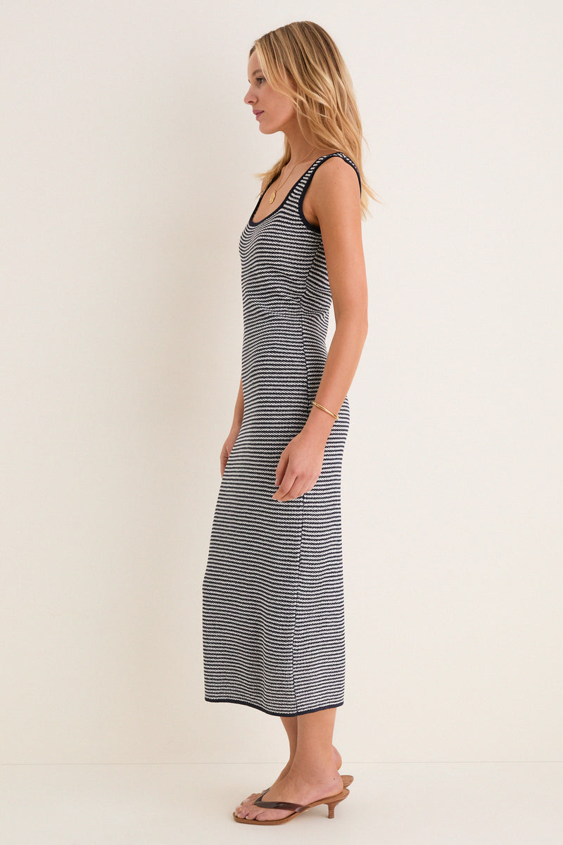 Navy Stripe Ranie Sweater Dress