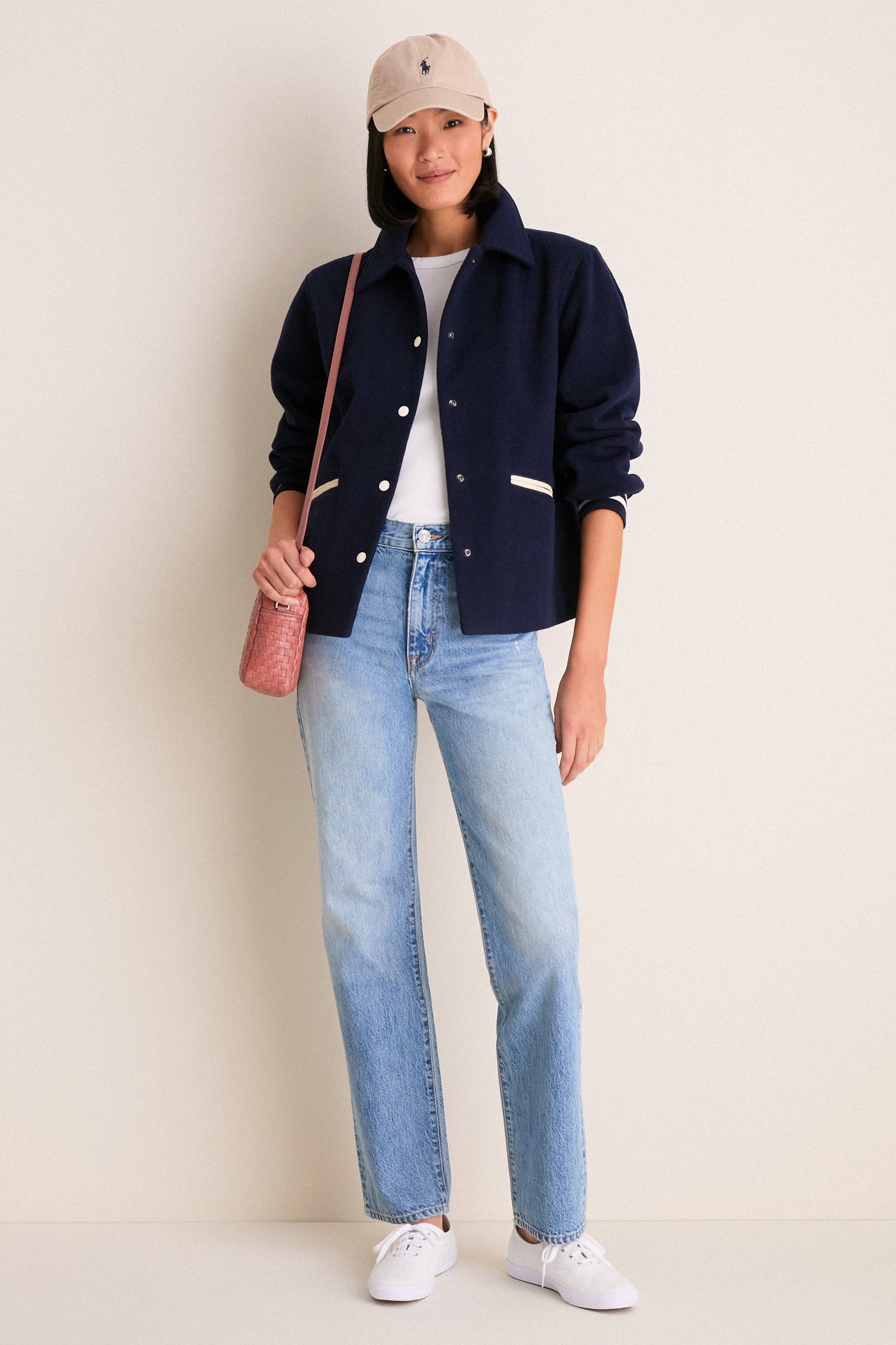 Navy Wool Varsity Verve Jacket