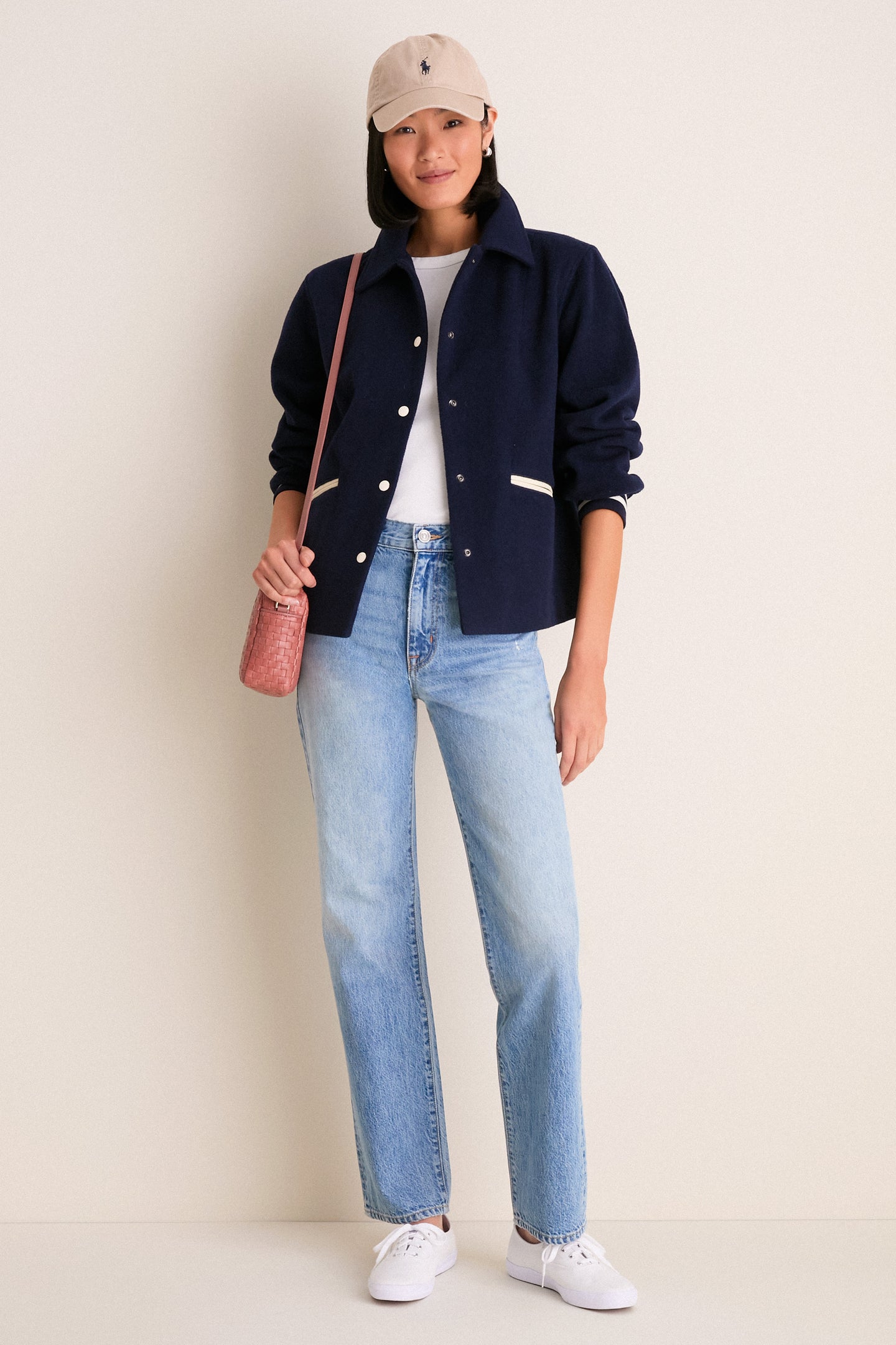 Navy Wool Varsity Verve Jacket