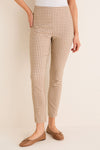 Mocha Gingham Stretch Zoe Pixie Pant
