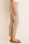 Mocha Gingham Stretch Zoe Pixie Pant