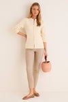 Mocha Gingham Stretch Zoe Pixie Pant