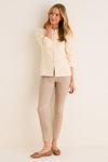 Mocha Gingham Stretch Zoe Pixie Pant