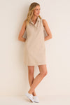 Sandstone Pique Margaret Polo Dress